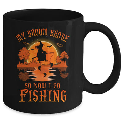 My Broom Broke So Now I Go Fishing Halloween Gift Mug | siriusteestore