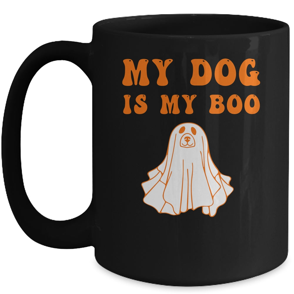 My Dog Is Boo Funny Dog Owner Boo Ghost Lover Halloween Mug | siriusteestore