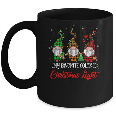 My Favorite Color Is Christmas Lights Gnomies Gnome Buffalo Mug | siriusteestore