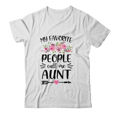 My Favorite People Call Me Aunt Mother's Day Floral Shirt & Tank Top | siriusteestore