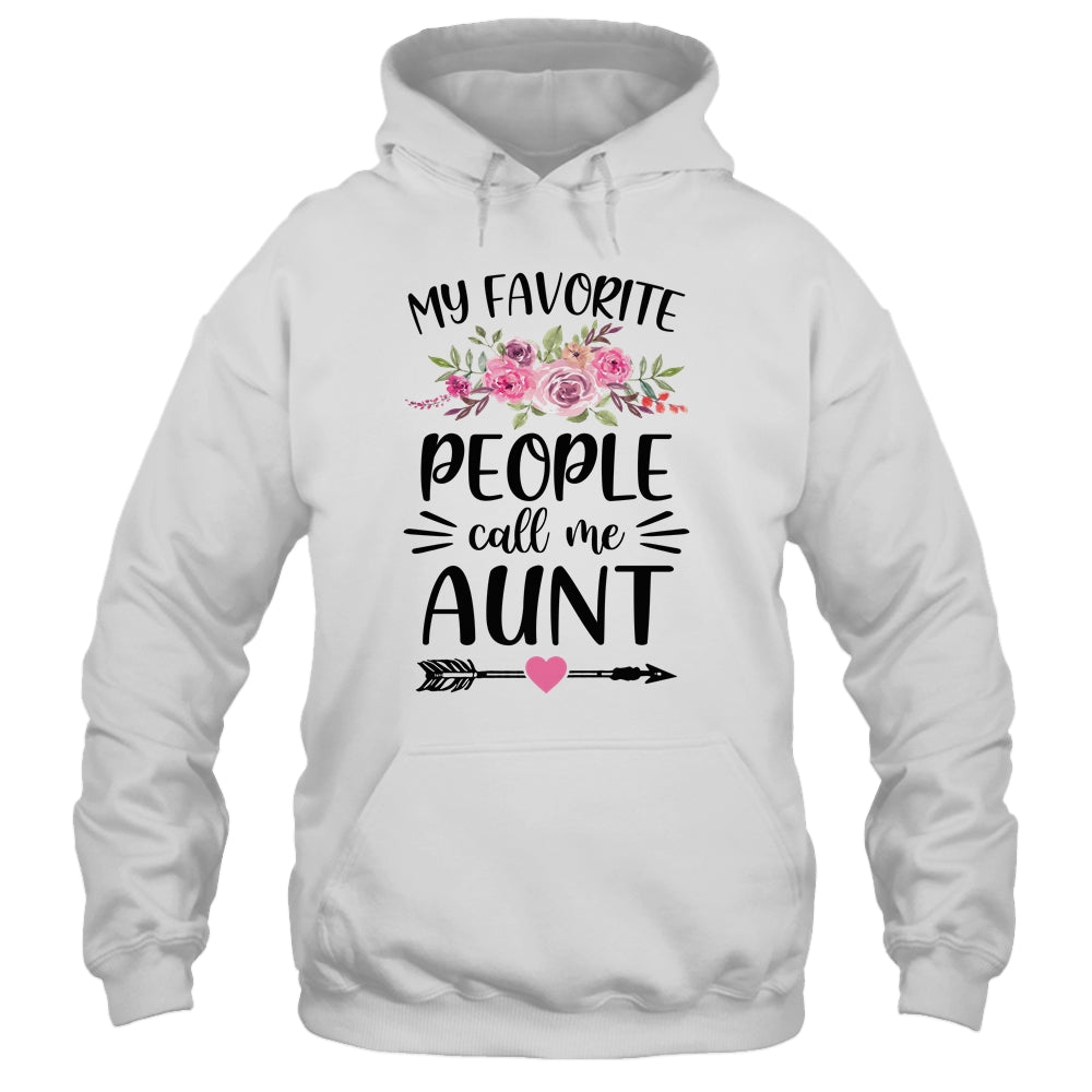 My Favorite People Call Me Aunt Mother's Day Floral Shirt & Tank Top | siriusteestore