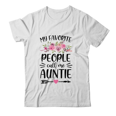 My Favorite People Call Me Auntie Mother's Day Floral Shirt & Tank Top | siriusteestore