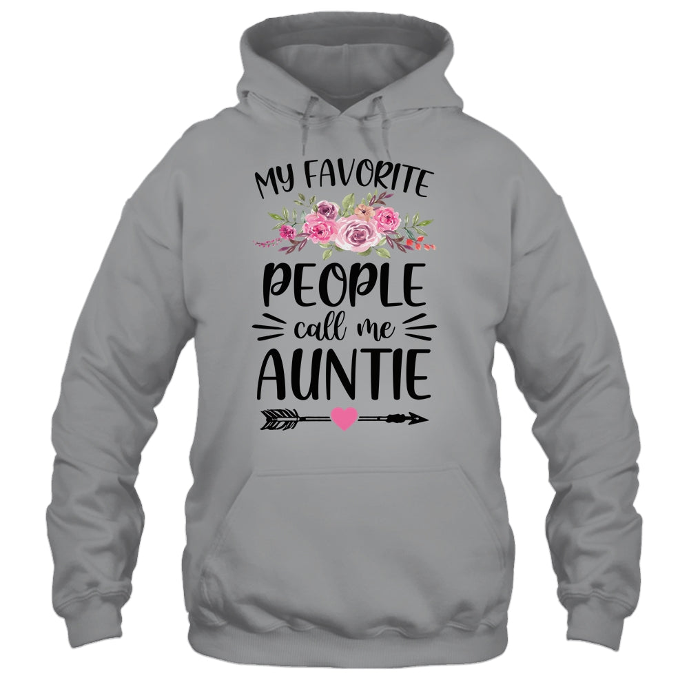 My Favorite People Call Me Auntie Mother's Day Floral Shirt & Tank Top | siriusteestore