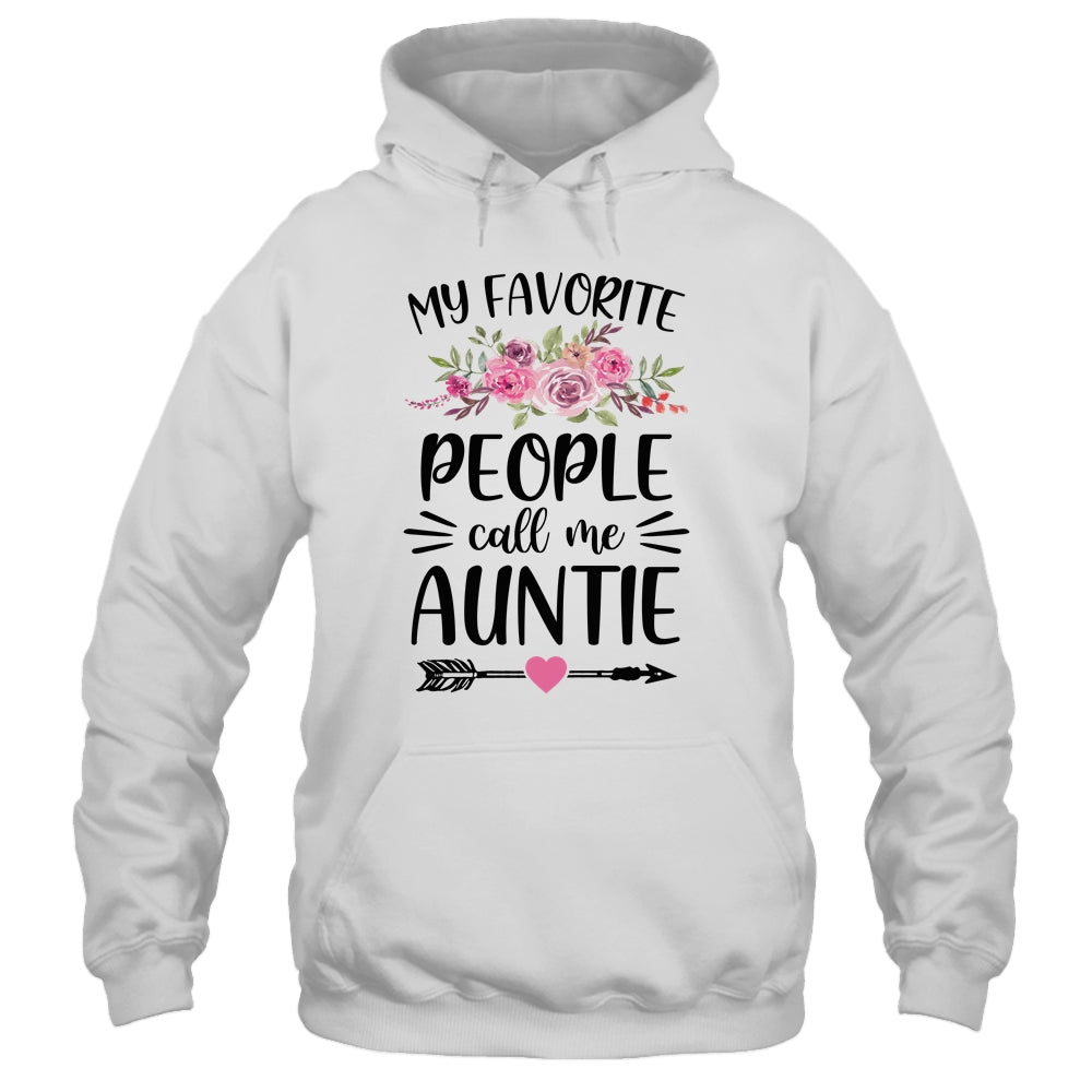My Favorite People Call Me Auntie Mother's Day Floral Shirt & Tank Top | siriusteestore