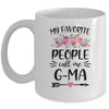My Favorite People Call Me G-Ma Mother's Day Floral Mug | siriusteestore