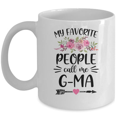 My Favorite People Call Me G-Ma Mother's Day Floral Mug | siriusteestore
