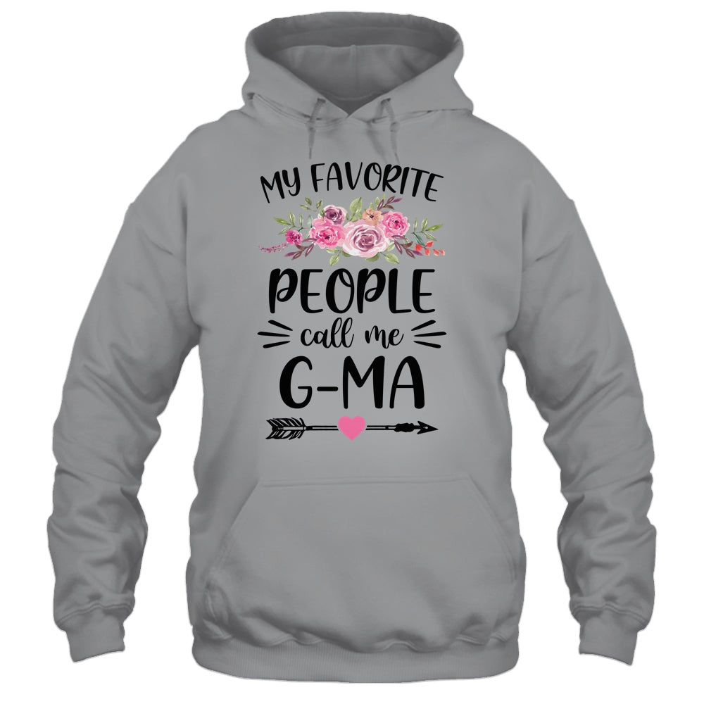 My Favorite People Call Me G-Ma Mother's Day Floral Shirt & Tank Top | siriusteestore