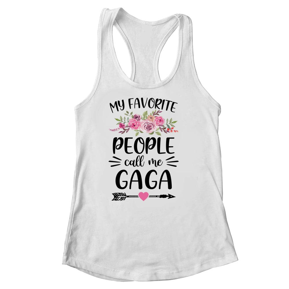 My Favorite People Call Me Gaga Mother's Day Floral Shirt & Tank Top | siriusteestore