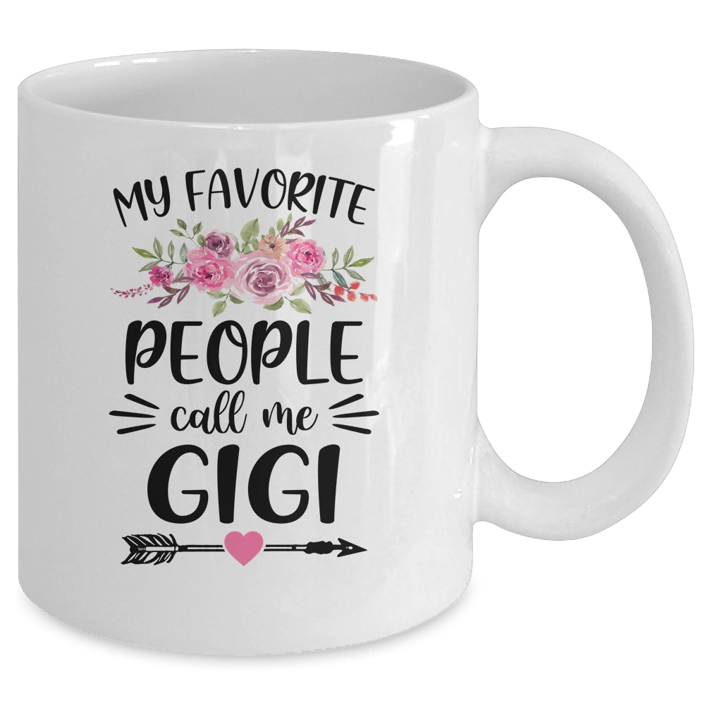My Favorite People Call Me Gigi Mother's Day Floral Mug | siriusteestore