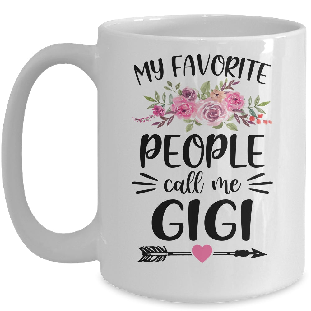 My Favorite People Call Me Gigi Mother's Day Floral Mug | siriusteestore