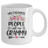 My Favorite People Call Me Grammy Mother's Day Floral Mug | siriusteestore