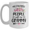 My Favorite People Call Me Grammy Mother's Day Floral Mug | siriusteestore