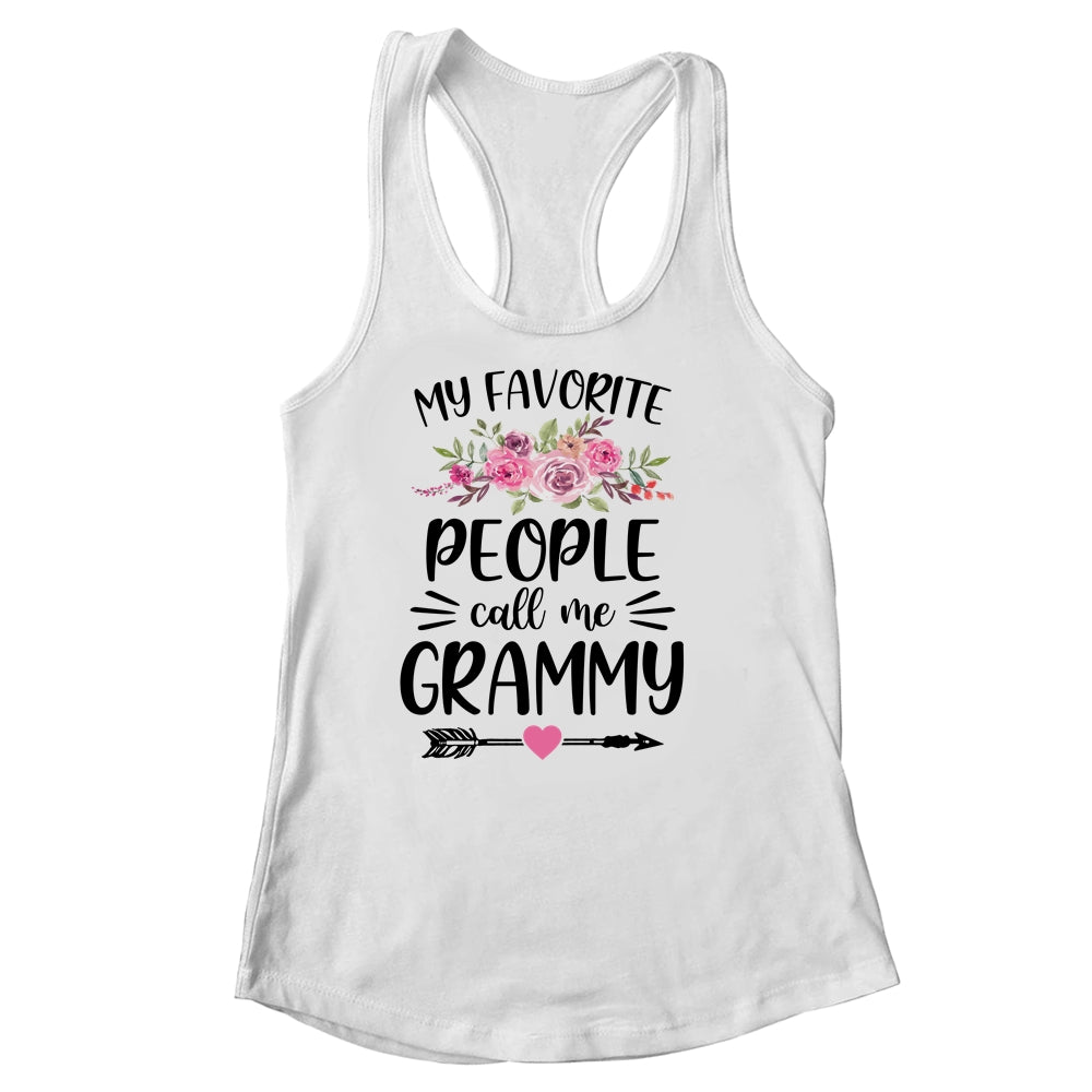 My Favorite People Call Me Grammy Mother's Day Floral Shirt & Tank Top | siriusteestore