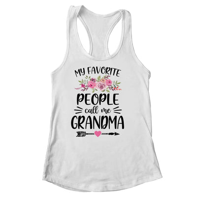 My Favorite People Call Me Grandma Mother's Day Floral Shirt & Tank Top | siriusteestore