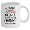My Favorite People Call Me Granny Mother's Day Floral Mug | siriusteestore