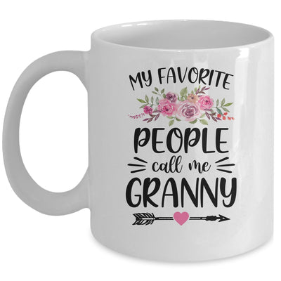 My Favorite People Call Me Granny Mother's Day Floral Mug | siriusteestore