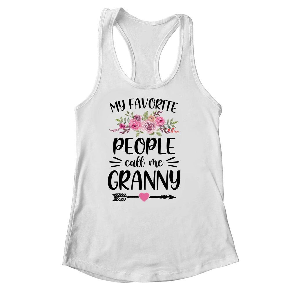 My Favorite People Call Me Granny Mother's Day Floral Shirt & Tank Top | siriusteestore