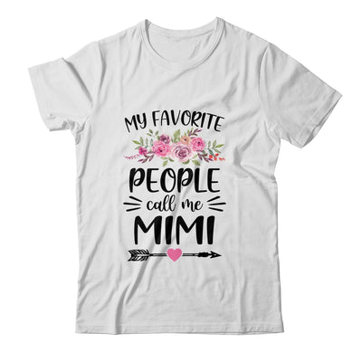 My Favorite People Call Me Mimi Mother's Day Floral Shirt & Tank Top | siriusteestore