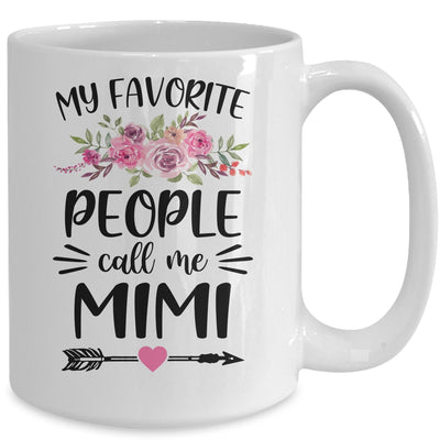 My Favorite People Call Me Mimi Mother's Day Floral Mug | siriusteestore