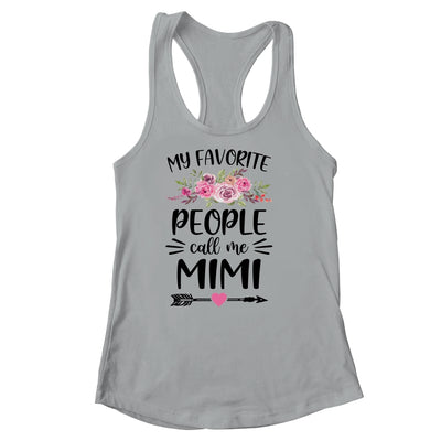 My Favorite People Call Me Mimi Mother's Day Floral Shirt & Tank Top | siriusteestore