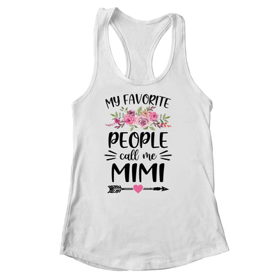 My Favorite People Call Me Mimi Mother's Day Floral Shirt & Tank Top | siriusteestore