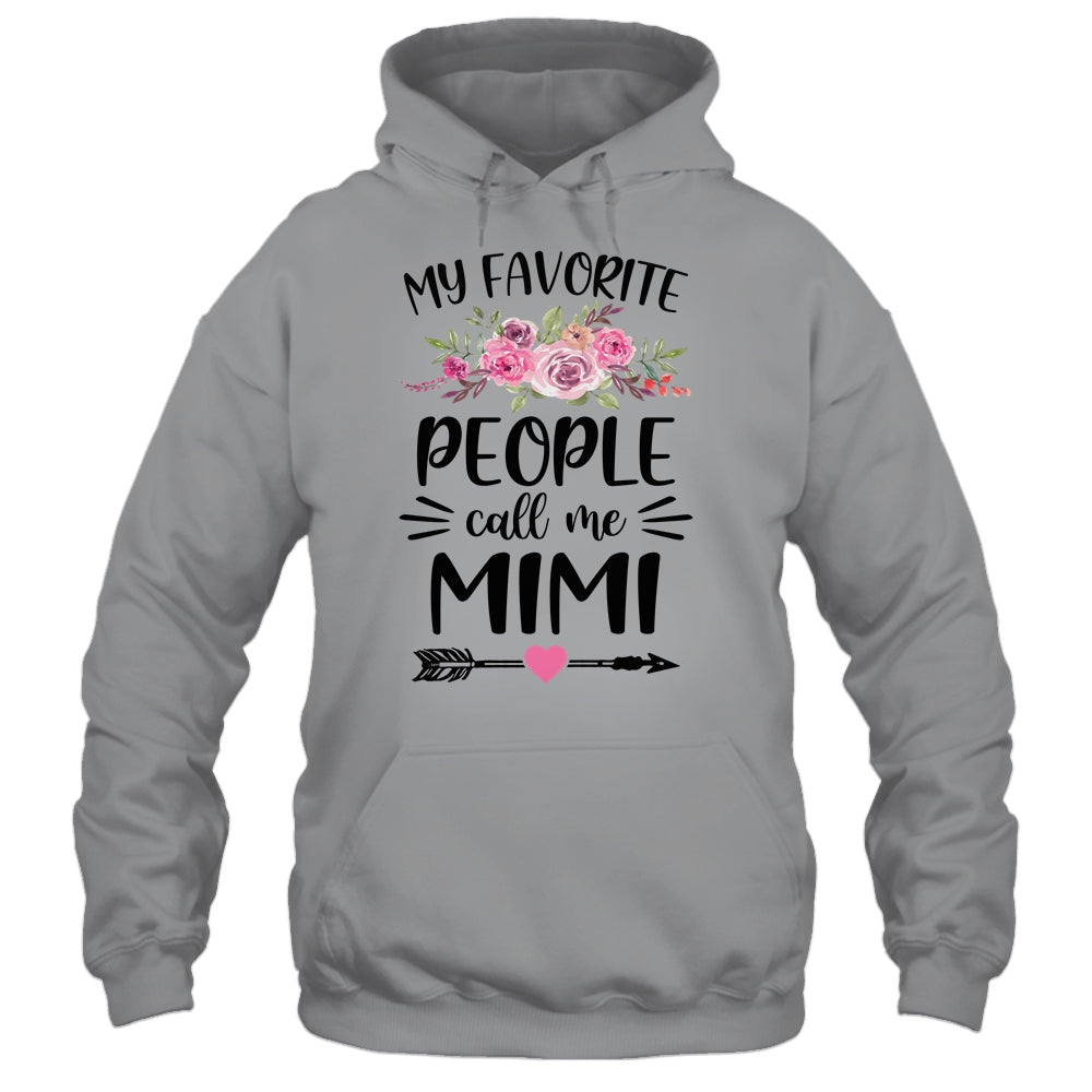 My Favorite People Call Me Mimi Mother's Day Floral Shirt & Tank Top | siriusteestore