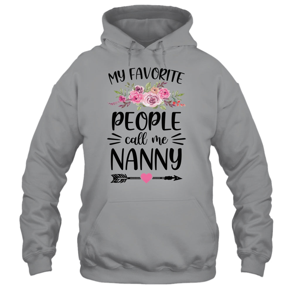 My Favorite People Call Me Nanny Mother's Day Floral Shirt & Tank Top | siriusteestore