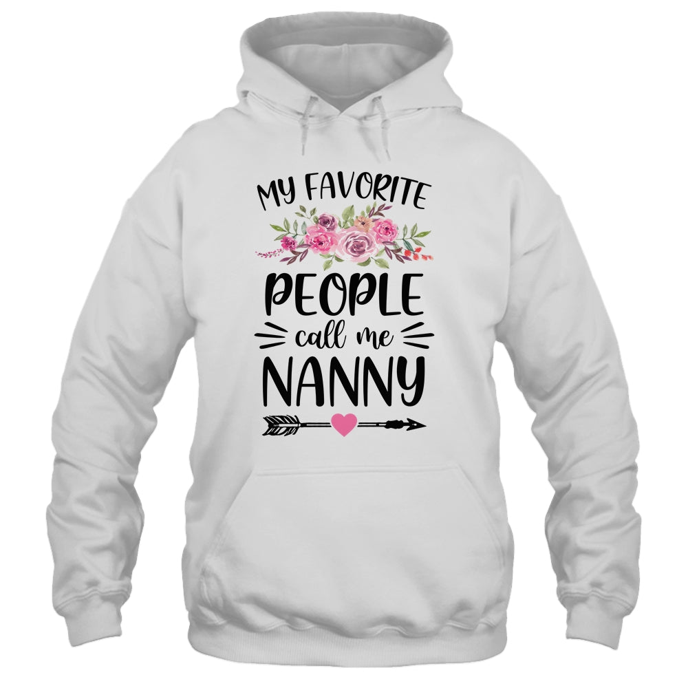 My Favorite People Call Me Nanny Mother's Day Floral Shirt & Tank Top | siriusteestore