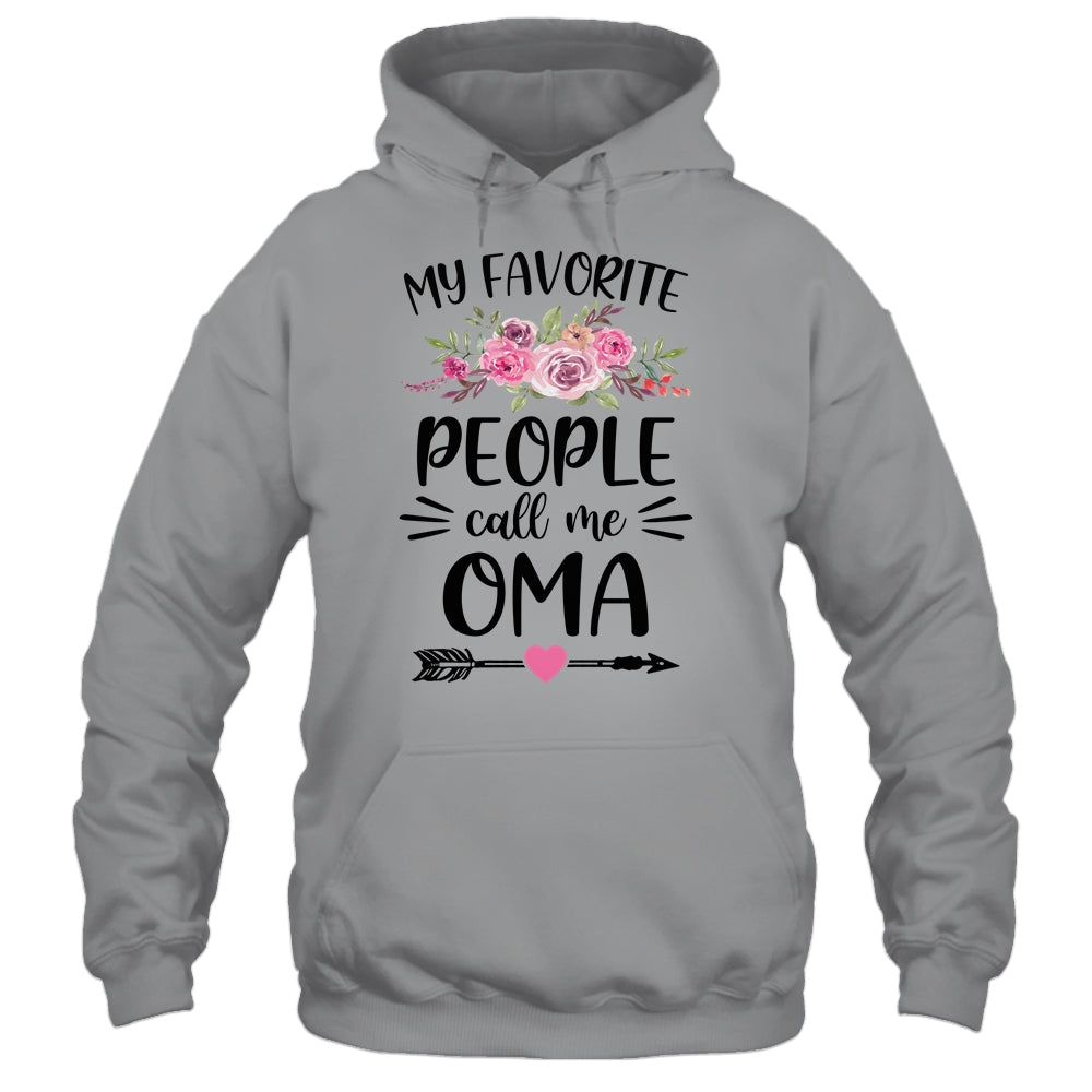 My Favorite People Call Me Oma Mother's Day Floral Shirt & Tank Top | siriusteestore
