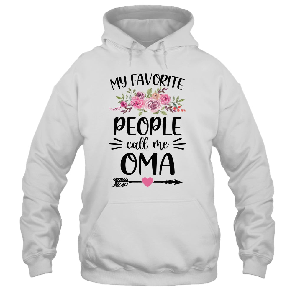 My Favorite People Call Me Oma Mother's Day Floral Shirt & Tank Top | siriusteestore