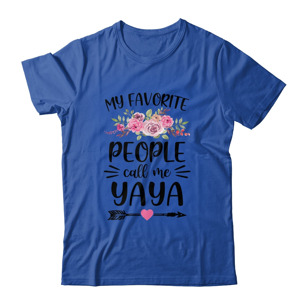 My Favorite People Call Me Yaya Mother's Day Floral Shirt & Tank Top | siriusteestore