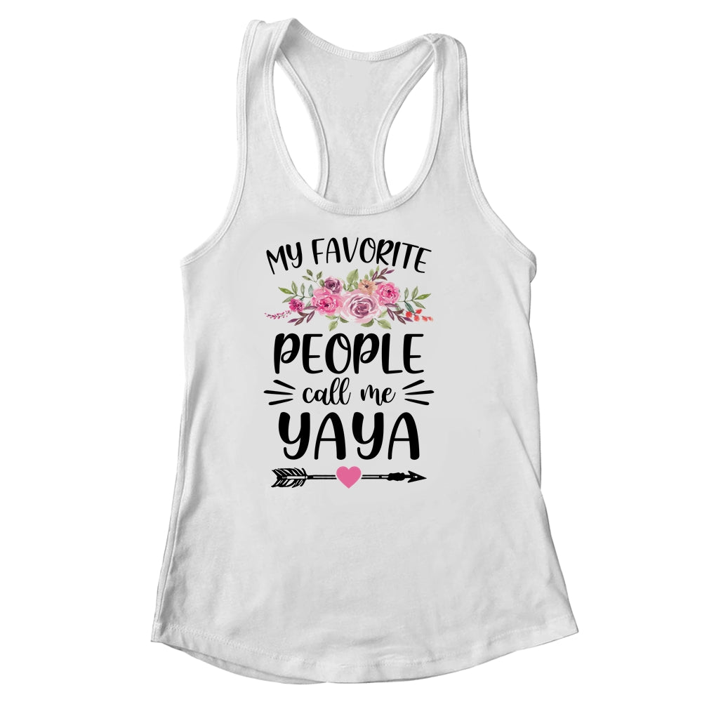 My Favorite People Call Me Yaya Mother's Day Floral Shirt & Tank Top | siriusteestore