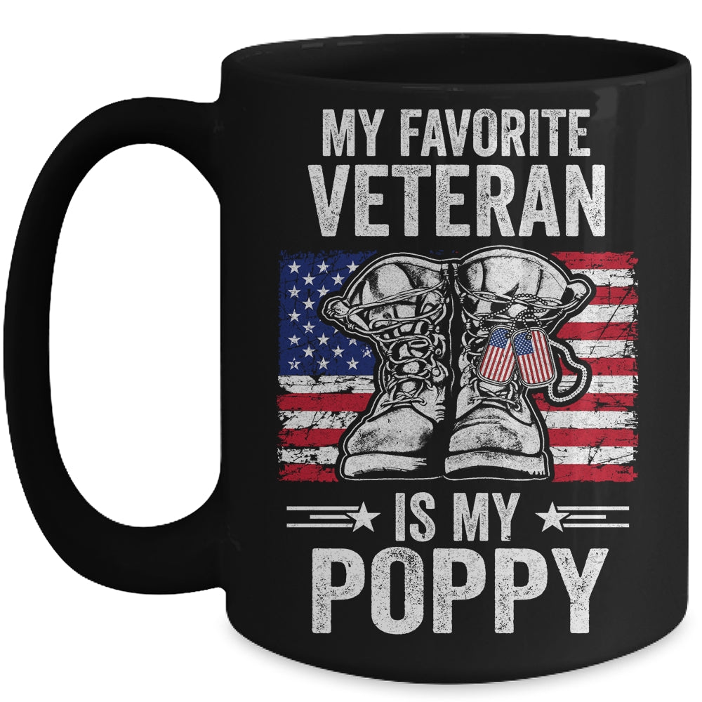 My Favorite Veteran Is My Poppy Father Veterans Day Mug | siriusteestore