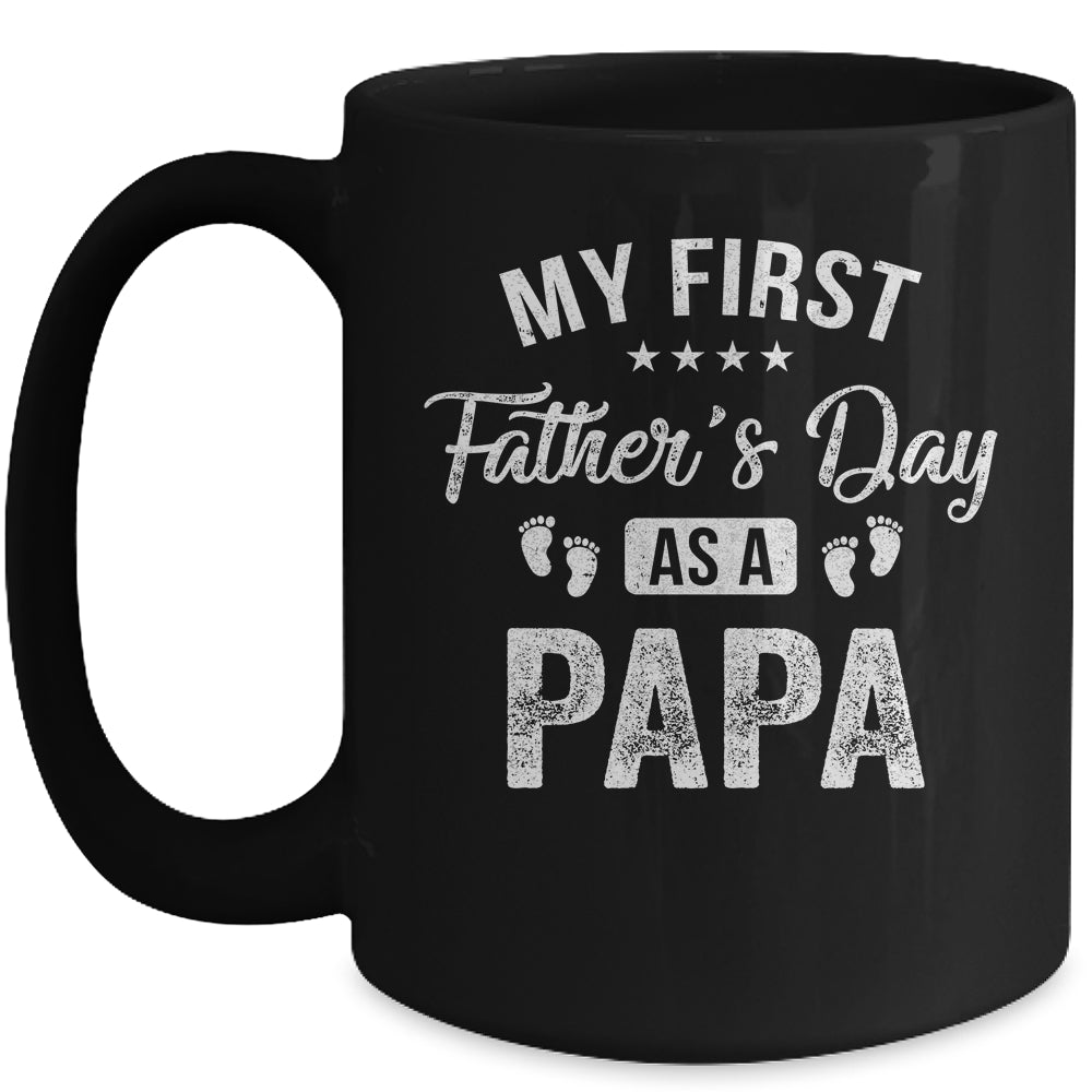 My First Father's Day As A Papa Fathers Day Mug | siriusteestore