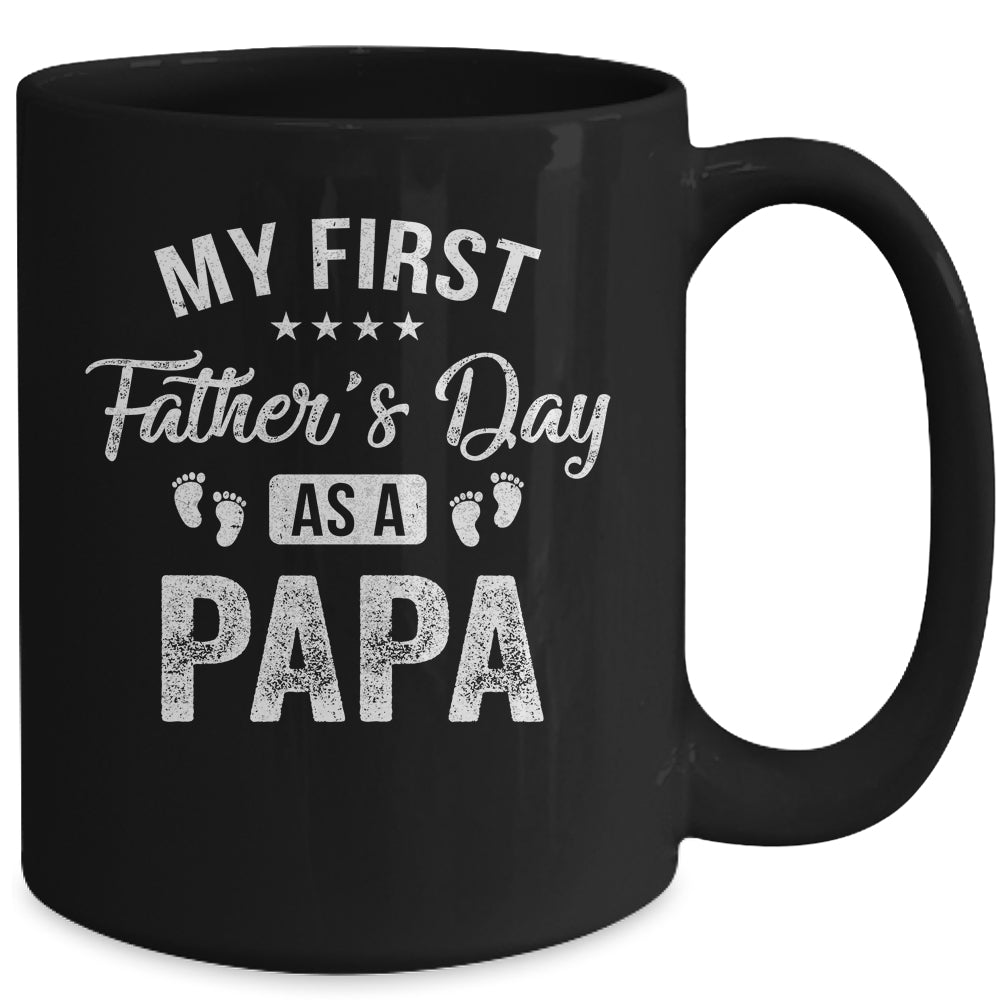 My First Father's Day As A Papa Fathers Day Mug | siriusteestore