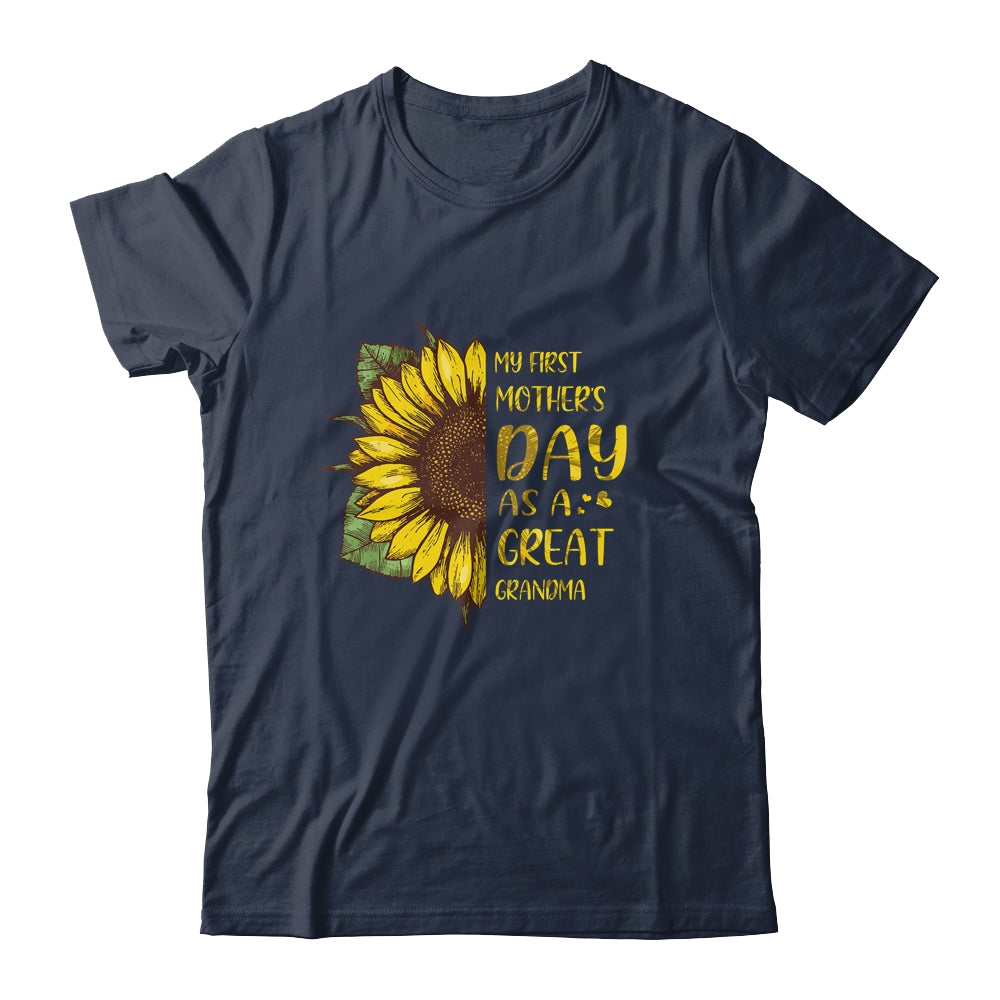 My First Mothers Day As Great Grandma Sunflower Shirt & Tank Top | siriusteestore