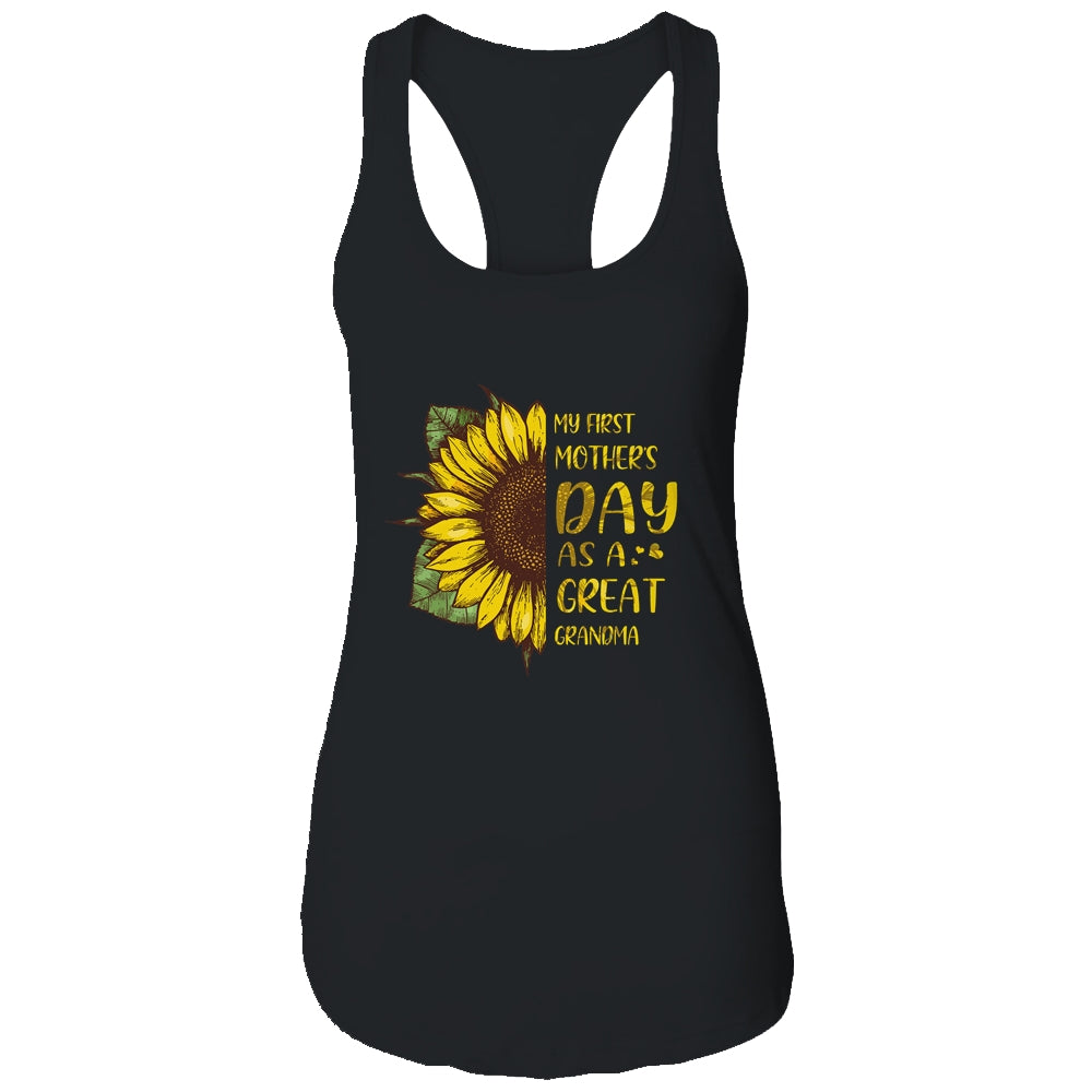 My First Mothers Day As Great Grandma Sunflower Shirt & Tank Top | siriusteestore