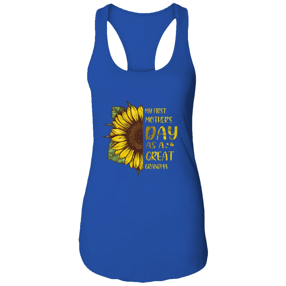 My First Mothers Day As Great Grandma Sunflower Shirt & Tank Top | siriusteestore