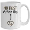 My First Mothers Day Mom Leopard Pregnancy Announcement Mug | siriusteestore