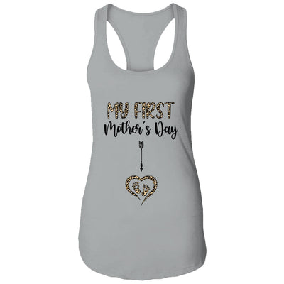 My First Mothers Day Mom Leopard Pregnancy Announcement Shirt & Tank Top | siriusteestore