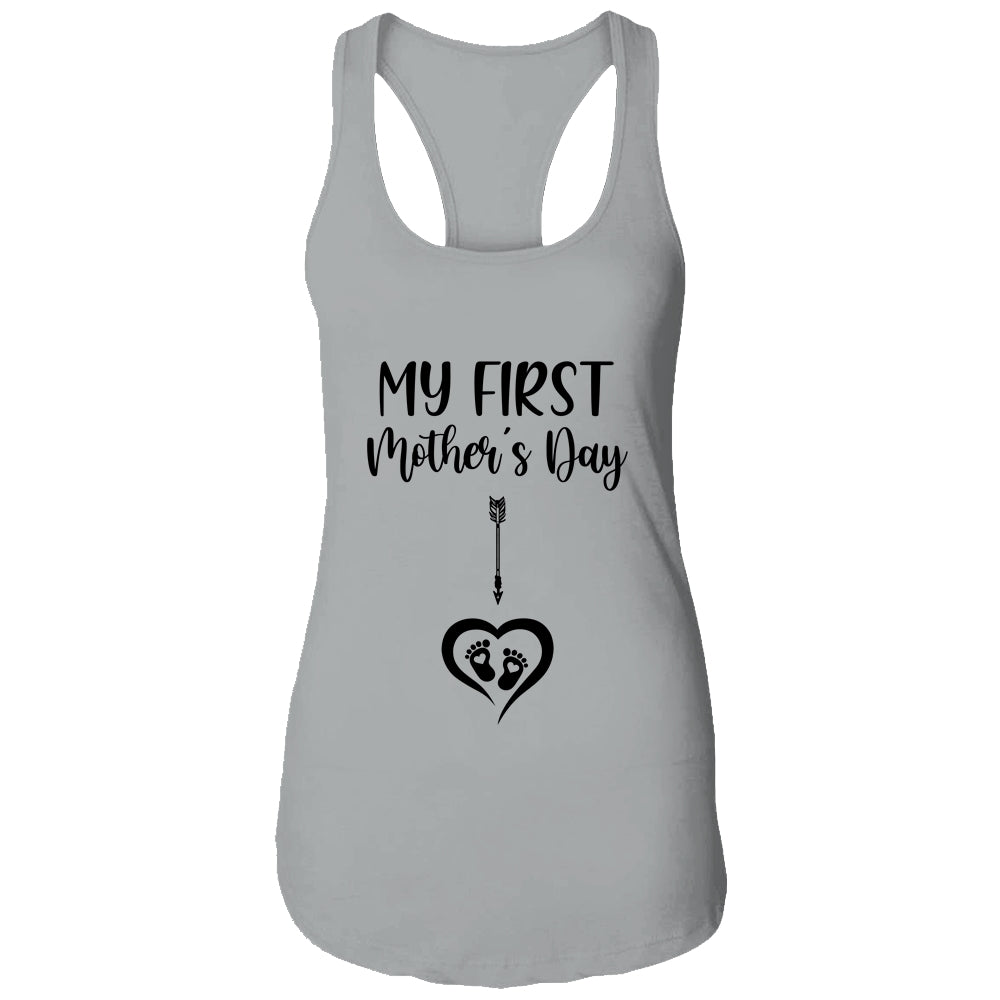 My First Mothers Day Mommy Pregnancy Announcement Shirt & Tank Top | siriusteestore