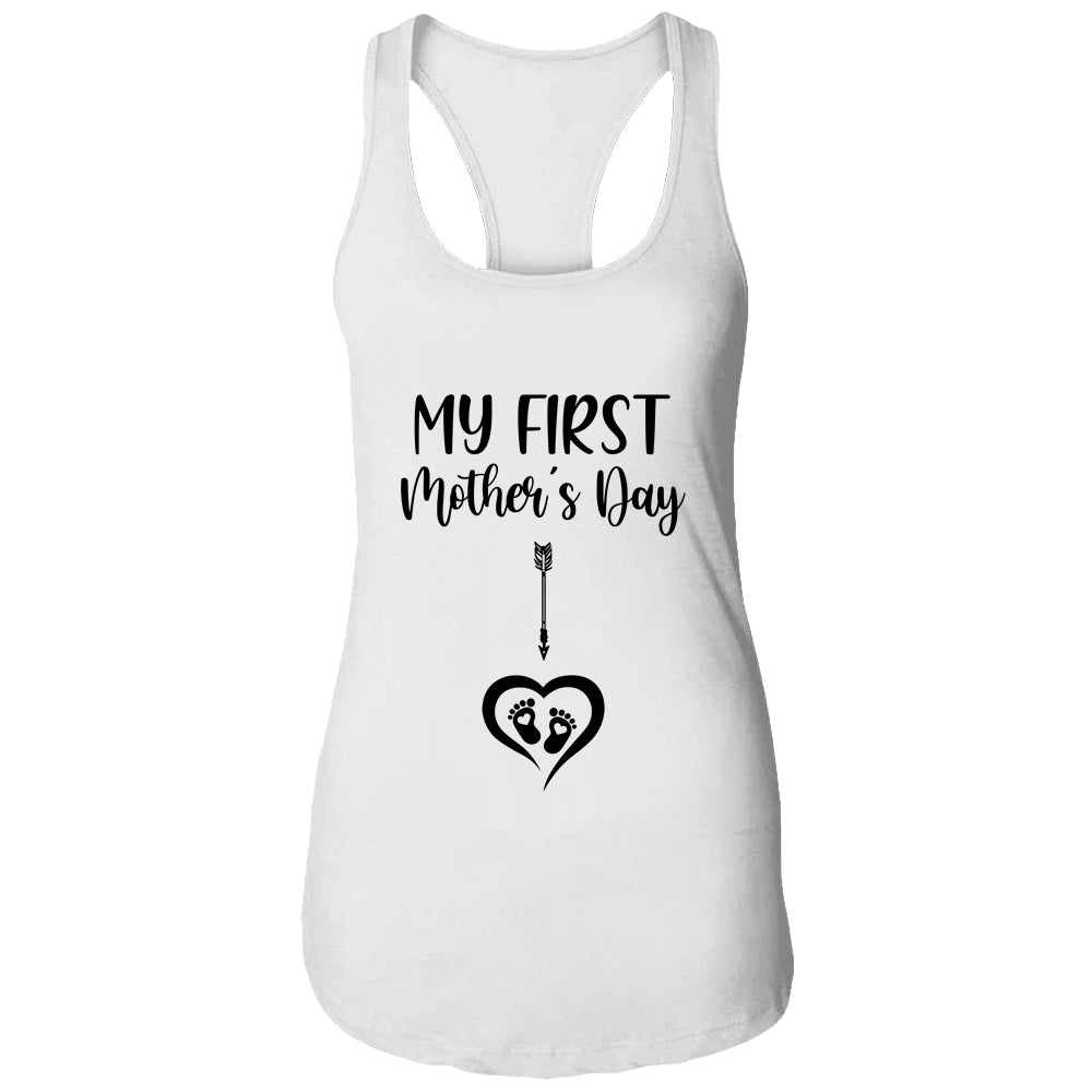 My First Mothers Day Mommy Pregnancy Announcement Shirt & Tank Top | siriusteestore