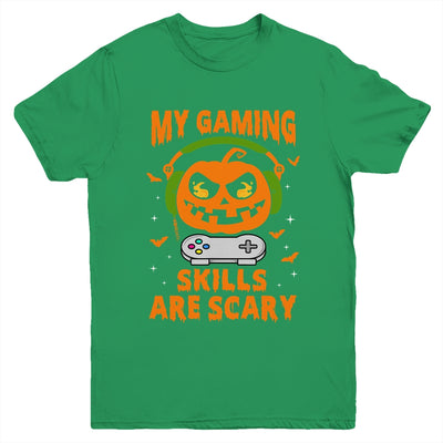 My Gaming Skills Are Scary Halloween For Gamer Funny Youth Shirt | siriusteestore