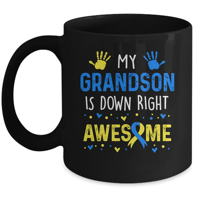 My Grandson Down Right Awesome Down Syndrome Awareness Mug | siriusteestore