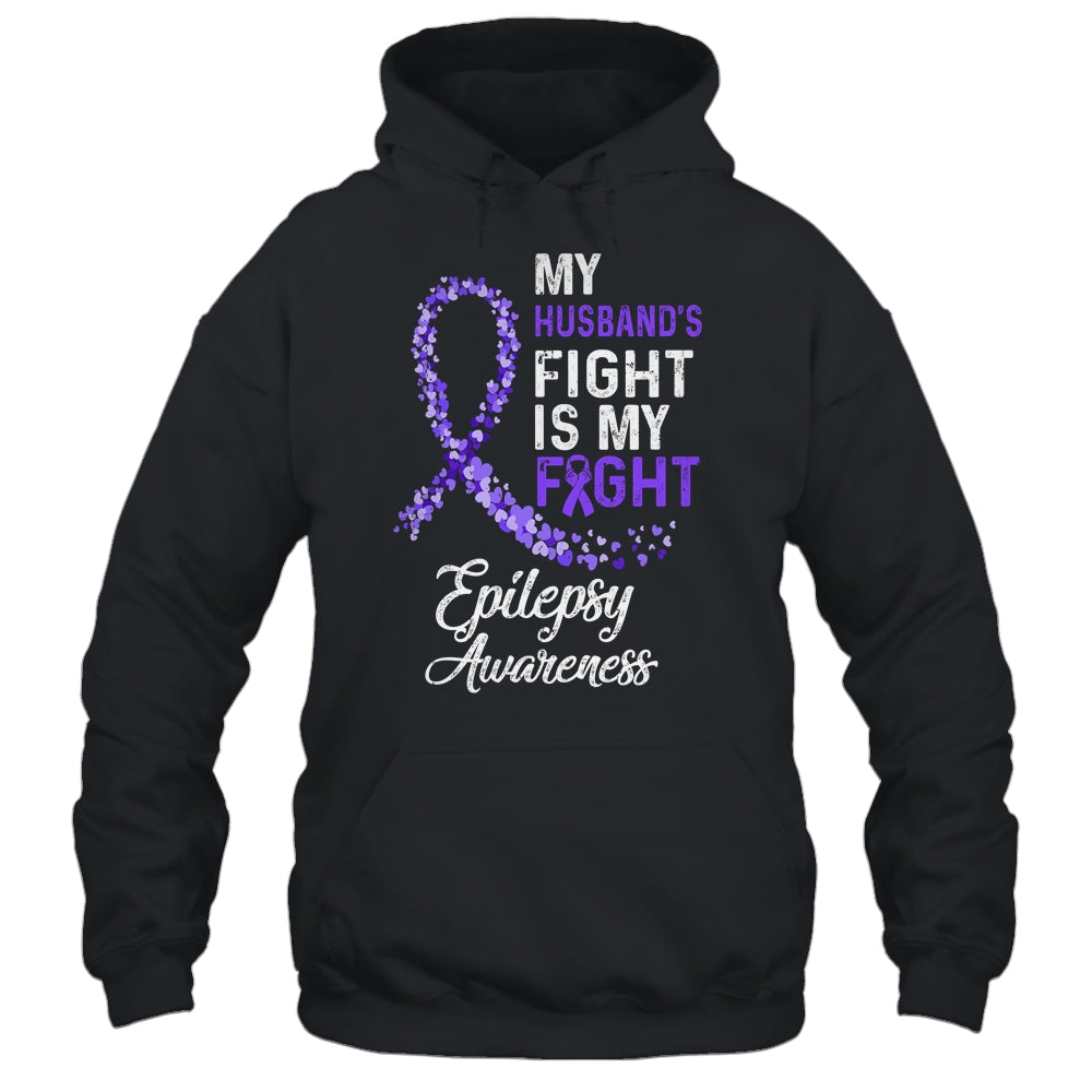My Husbands Fight Is My Fight Epilepsy Cancer Awareness Shirt & Hoodie | siriusteestore