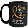 My Husbands Fight Is My Fight Leukemia Cancer Awareness Mug | siriusteestore