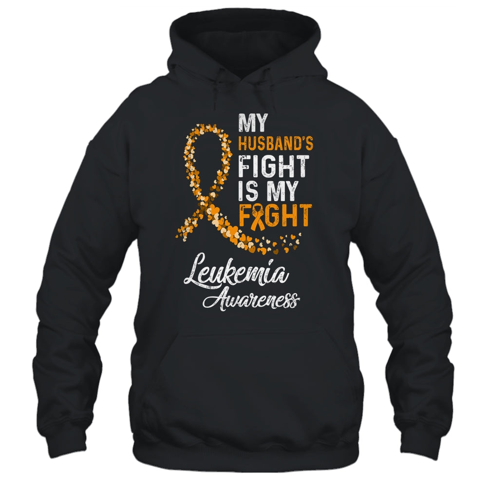 My Husbands Fight Is My Fight Leukemia Cancer Awareness Shirt & Hoodie | siriusteestore