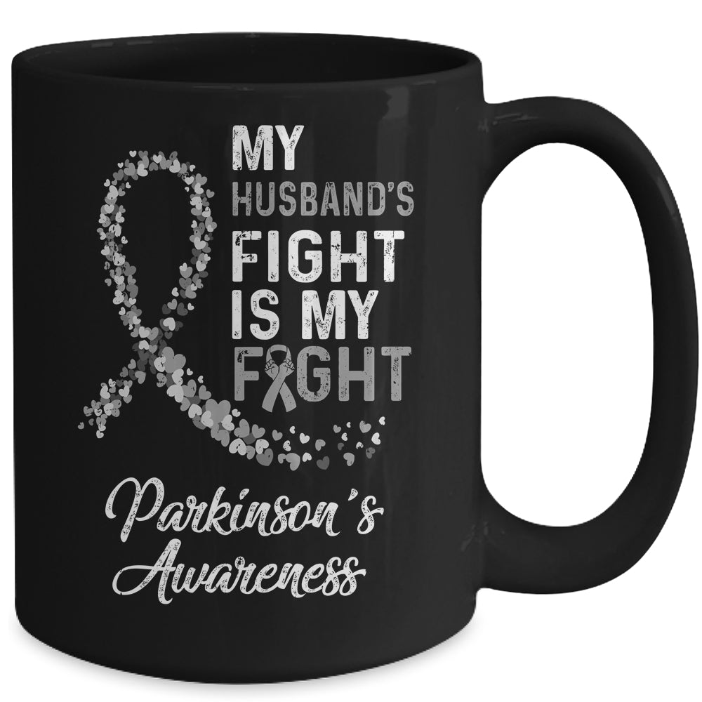 My Husbands Fight Is My Fight Parkinson's Cancer Awareness Mug | siriusteestore