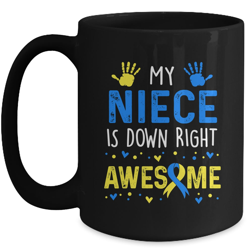 My Niece Down Right Awesome Down Syndrome Awareness Mug | siriusteestore