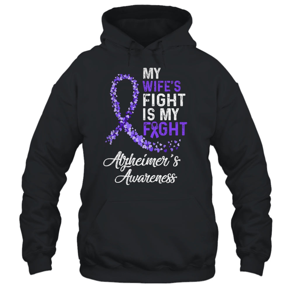 My Wifes Fight Is My Fight Alzheimer's Cancer Awareness Shirt & Hoodie | siriusteestore